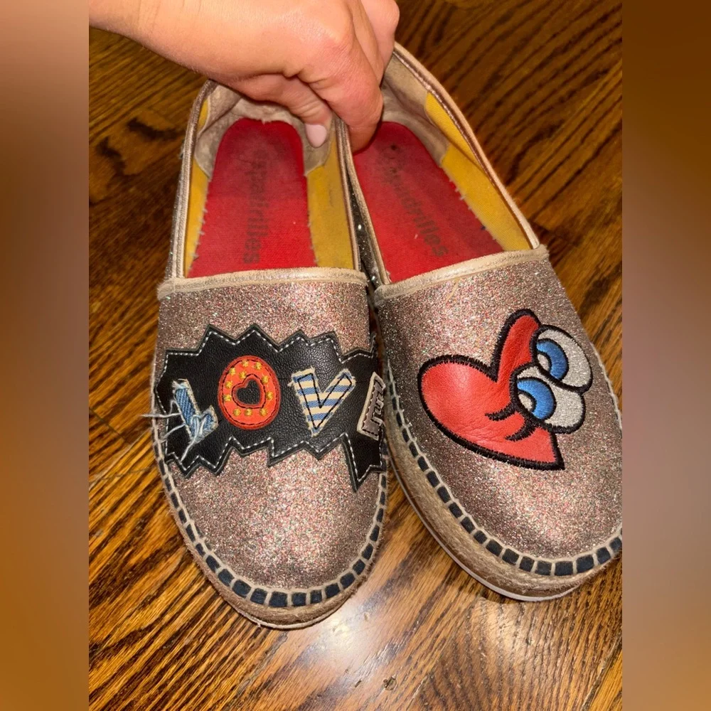 Detailed multicolor platform espadrilles - Picture 5 of 9